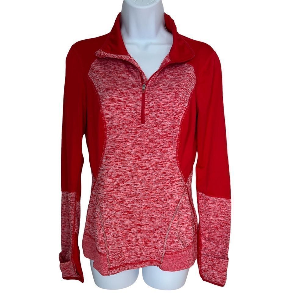 Zella Fitted Red Long Sleeve Activewear Pullover Thumbhole Jacket S